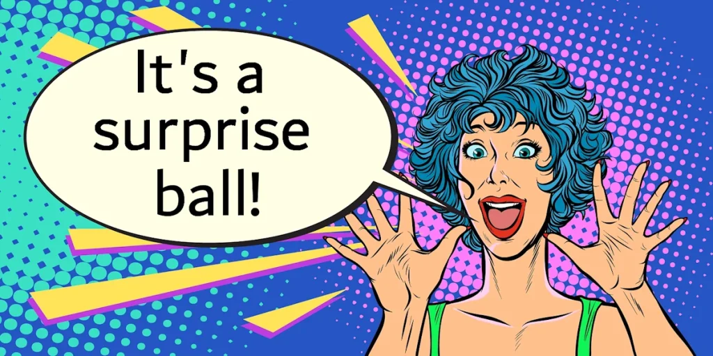 It's a surprise ball invitation