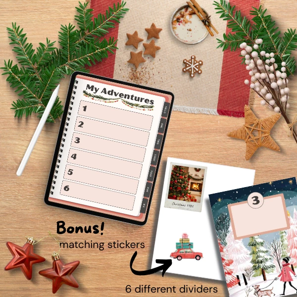 2025 christmas adventure notebook pages