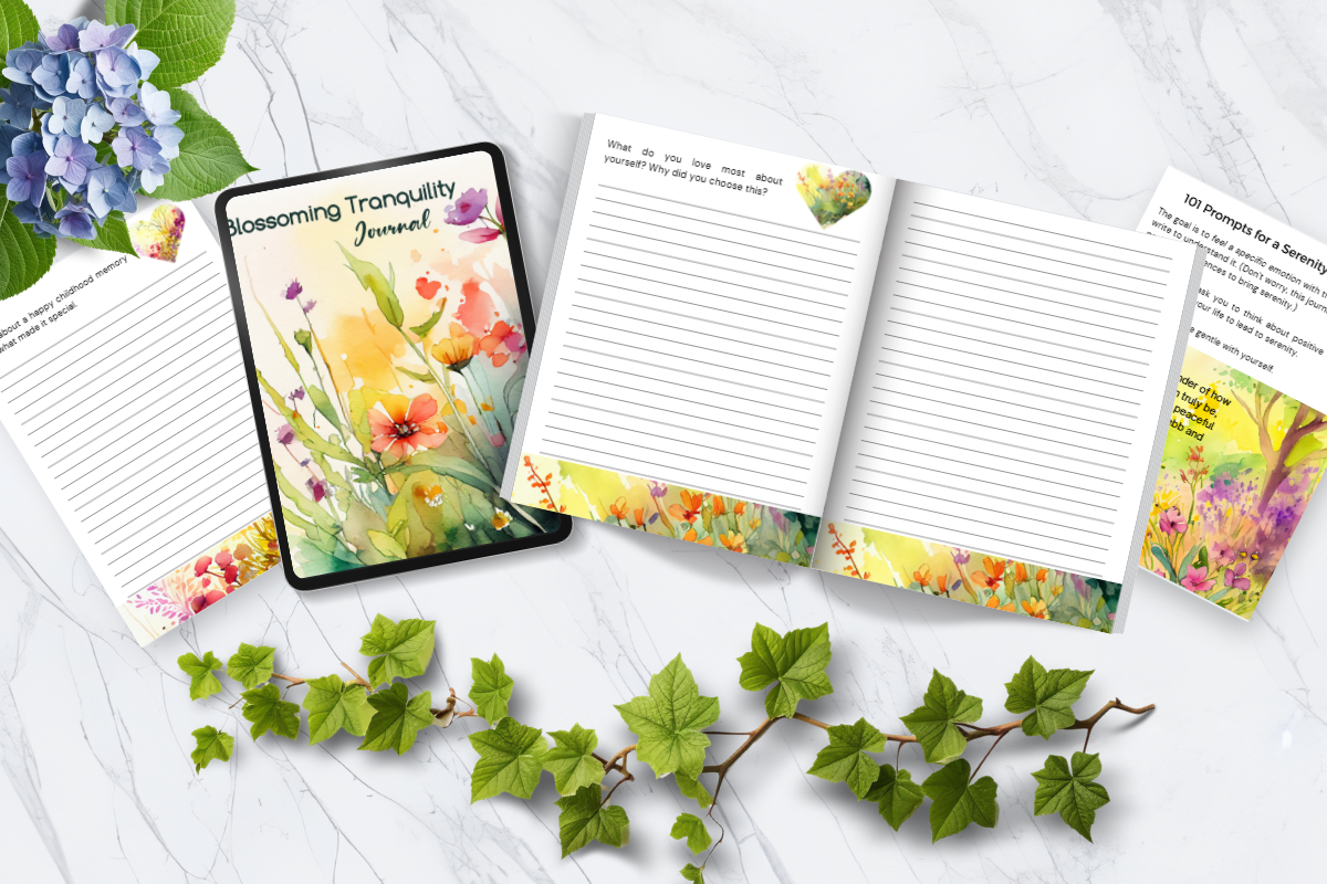 blossoming tranquility spring journal pages