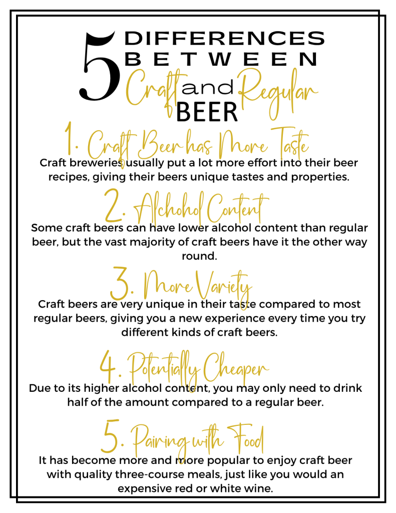 differences between craft and regular beer infographic