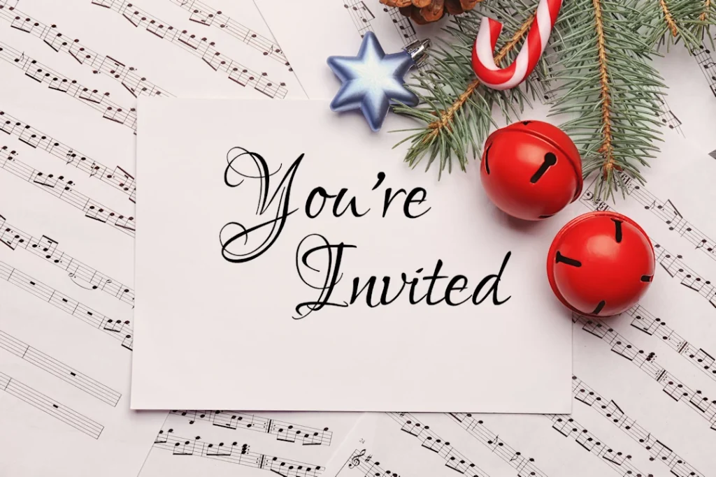 invitation with sound for christmas