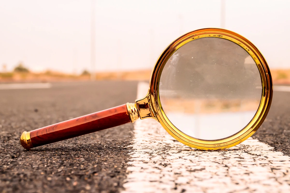 magnifying glass disclaimer